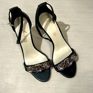 Aldo Brand heels with gemstones, black